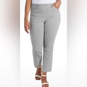 Hilary Radley Women Mid-Rise Stretch Pull-On Ankle Pant Black/White S